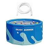 Hundepool Faltbar, Hundebadewanne, Planschbecken Verdickt PVC, Outdoor-Faltbarer Kinderpool, Tragbare Rutschfestes Hundeplanschbecken