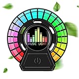 Auto-Luftverteiler mit Licht, Autoduft mit Licht, Vent Clip Duftlampen-Lufterfrischer, Umgebungsbeleuchtung, Luftauslassparfüm, Auto-Aromatherapie, Kfz-Lufterfrischer, Rhythmus-LED-Licht