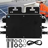 600/800 W Solar-Grid-Tie-Wechselrichter – Integriertes Wlan, Dc 22–50 V Zu Ac 110/220 V, Solar-Photovoltaik-Stromversorgungssystem-Wechselrichter, Für Dach-Außen-Solarpanel,600w