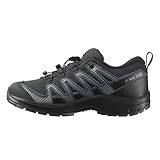 Salomon Junior XA PRO V8, Wasserdicht für Kinder, Schwarz/Dunkelgrau/Q, Vielseitige Wanderschuhe für Komfort, Ideal für Wanderungen und Trailrunning bei Outdoor-Abenteuern. 38