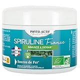 PHYTO-ACTIF | Spirulina Frankreich Bio | Nahrungsergänzungsmittel Immunität & Vitalität | gestärktes Immunsystem | Reich an Phycocyanin & pflanzlichen Proteinen | Spirulina Herkunft Frankreich | 120