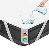 Komfortec Wasserdichter Matratzenschoner 90x200cm | Atmungsaktiv, Knisterfrei, Oeko-TEX Zertifiziert | Matratzen Inkontinenzauflage, Bequeme Passform | Weiß