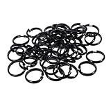 Amosfun 50 Stück Teiliges Gardinenringe aus Kunststoff Geräuscharm Rostfrei Extra für Gardinenstangen mit Schnappverschluss für Einfache Montage und Stabile Befestigung von Dusch Fenster