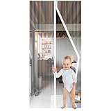 WTZWYFWJ Magnet Fliegengitter Tür, ​Insektenschutz Türvorhang, Der Magnetvorhang ist Ideal für Balkontür, Wohnzimmer, Kellertür und Terrassentür, Kinderleichte Klebemontage Ohne Bohren, Weiß,90x210cm