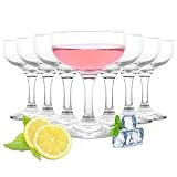 ZOFUN 8 Stück Sektschalen Sektgläser Champagner-Gläser, 150 ML Sektschale Champagner schalen, Martini Gläser Champagnerbecher champagnergläser für Party, Zuhause, Bar, Hochzeit, Picknick