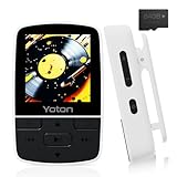 YOTON MP3-Player mit Bluetooth 5.2, 64 GB Speicher, kompakter HiFi-Musikplayer mit Sportclip, unabhängiger Lautstärkeregler, FM-Radio, inkl. Kopfhörer, weiß