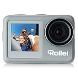 Rollei Action-Cam 9s Plus I 4K 60fps Unterwasserkamera mit Selfie-Display, Bildstabilisierung, Zeitraffer, Slow-Motion, Loop Funktion I Wasserdicht bis 10m, 65,5 x 43,8 x 26,5 mm