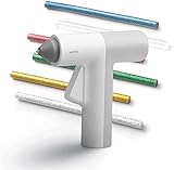 HOTO Heißklebepistole Akku Heissklebepistole, 30s Schnell Aufheizen Klebepistole, Typ-C Hot Glue Gun mit 10 Klebesticks, Heißklebepistole Kabellos für DIY, Haus & Büro Reparatur