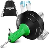 MEISTERFKTUR Rohrreinigungsspirale [15M] - Automatische Zuführung - Ideale Abflussspirale für eine umweltfreundliche Rohrreinigung - Stabile Rohrspirale für echte Heimwerker! (15M - 0,64CM)