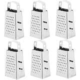 TOYANDONA 6 Stück Teiliges Mini Vierkantreibe Edelstahl Multifunktionaler Küchenhobel für Käse Gemüse und Obst Präzise Schneidefunktion Kompakt und Leicht für Kartoffeln Knoblauch und