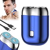 Mini Portable Electric Shaver, Tragbarer Elektrischer Mini Rasierer für Herren, Braun Rasierer, USB Wiederaufladbare Kabellose Wasserdichte Rasiermaschinen Ein Knopf nass und Trocken Geschenke