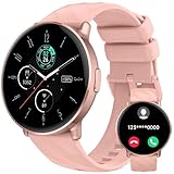 Smartwatch Herren Damen, 1,39' HD Touch Smart Watch mit Bluetooth Anruf, 112+ Sportmodi Fitness Tracker Uhr SpO2 Pulsuhr Schlafmonitor Schrittzähle, IP68 Wasserdicht Watch für Android iOS. Roségold