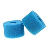 LOORGVEL 2 Stück Schwimmbad Filter Schwamm Ersatzfilter Flexibel Langlebig Kompatibel für Pool und Aquarium Effektive Wasserfilterung