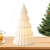 Nachtlicht für Weihnachtsbaum – Dekoration aus Keramik für Weihnachtsbaum | batteriebetriebener Tisch-Weihnachtsbaum, Mehrzweck-Ornamente für Tischdekorationen für Bäume für Schreibtische