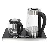 2,5L Wasserkocher, Elektrischer Doppelflammiger Wasserkocher,mit LCD-Display,Sieb,Touchscreen Tasten Steuerungsmodus,für Büros, Hotels, Wohnungen und den privaten Gebrauch