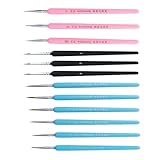 BESTonZON 9 Stück Detailpinsel Miniaturmalpinsel Aquarell Hakenlinienstifte Langlebig Sicher für Präzise Strichmalerei und Kunstprojekte