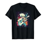 Vibrant Crazy Scientist und Gitarren-Combo für einen rockigen Vibe T-Shirt