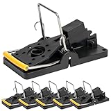 Wukemaoyi 6 Stück Rattenfallen Schlagfallen, Mausefallen, Wiederverwendbare Rattenschlagfalle Ratten Fallen für Haus Garten Rattenbekämpfung