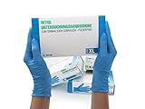 Einweghandschuhe XL Blau 100 Stück Box Einmalhandschuhe puderfrei Nitrilhandschuhe unsteril Gummihandschuhe Nitril Handschuhe