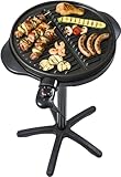 Steba VG250 BBQ-Grill VG 250 | Große Grillplatte mit 40 cm Durchmesser | stufenlose Temperaturregelung | Low-Fat: Bratflüssigkeit läuft in eine Auffangschale ab | 1800 Watt