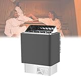 Heimsauna, Saunaofen 3–9 kW, Saunaofen, Saunaofen mit Elektroherd für Sauna 2–13 m3, Thermostatsteuerung von 30 bis 110 °C (6 kW)