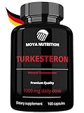 Turkesterone | 1000mg Tagesdosis - 100 Kapseln Großpackung | Hochdosiert Für Extra Muskelaufbau | Kräuterextrakt | Natürliches Muskelaufbaupräparate | Premium Booster | Moya Nutrition