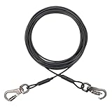 Mi pupjoy Hundeleine für Hunde, 15,2 m, für kleine bis mittelgroße Haustiere, Hunde bis zu 27,2 kg, Outdoor-Hundeleine, Schwarz, 15,2 m