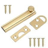 PENIKOKO Massiver Messing Schiebebolzen Riegelschloss 75mm mit Schrauben für Flächenbündige Türen Badezimmer Schlafzimmer Sicherheits Türverschluss