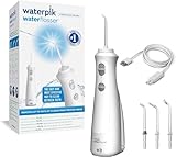 Waterpik Kabellose Munddusche, elektrische Zahnreinigung, wiederaufladbar, ideal zur Entfernung von Plaque zwischen den Zähnen, für unterwegs oder zu Hause - weiß (WF-13)