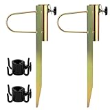 DBREAKS Rasendorn Sonnenschirmhalter, 2 Stück Metall Sonnenschirmständer, Sonnenschirm Halterung Erdspieß, Rasendorn für Sonnenschirme für Sonnenschirme mit einem Durchmesser von 20-35 mm.