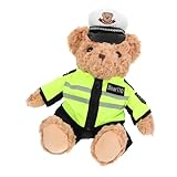 LOPUNER Plüschbär Polizei Stofftier mit Uniform für Jungen und Fördert Verkehrssicherheit und Interaktives Lernen Robust und Langlebig