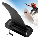 Riisoyu Sup Finne, Abziehbare Universal Surfboard Finne mit 2 Zubehör 9 Zoll Abnehmbare Center Fin Sicher Verstärkt Surfboard Flossen für Stand Up Paddle Board Longboard Surfboard