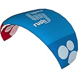 HQ4 118048 - Rush Pro School 300 Blue, Vierleiner Lenkmatte Depower-Trainerkite, Spannweite: 300cm, inkl. 200kp Dyneemaschnüre 4x20m auf Depower-Controlbar 50cm, 4-24 Knoten