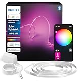 Philips Hue Indoor 3m Smart LED Solo Lightstrip Basis-Set, 1er-Pack, indirekte Beleuchtung mit der Hue App steuerbar, LED Streifen funktioniert mit Alexa, Google Assistant und Apple HomeKit