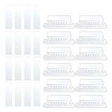 POPETPOP Registerkarten für Hängemappen Transparente PVC Ordneretiketten Wiederverwendbare Büroorganizer mit 50 Clips und Einlagen Farbige Datei Registerlaschen für Schnelle