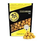 Carp Target - Boilies Ananas Premium 20 mm - Pineapple Dream 1kg - 10 Eier für 1 kg Boilies - Sinkender Köderball für Karpfen und Graskarpfen - Aromatische Mischung aus Haith's Zubehör