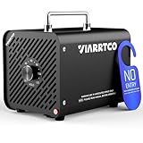 VIARRTCO Ozongenerator 30.000 mg/h mit Timer, O3 Ozongerät & Ozon Luftreiniger Geruchsentferner bis 300 m², für Auto, Wohnung, Keller, Garage, Rauch, Haustierzimmer, Metallic-Schwarz