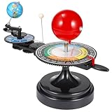 GALPADA 1 Stück 3 Astronomische Wissenschaftsinstrumente Sun Earth Moon Model Rotierend Sonne Astronomiemodell Wissenschaftliche Astronomie-Demo Mondmodell Planetarisch Plastik Schwarz