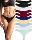 FINETOO 10er Pack Strings Set Tangas Damen Baumwolle Unterhosen Sexy Unterwäsche für Frau Lingerie Sexy for Women Dessous Thong Mehrpack S-XL…