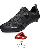 Herren Fahrradschuhe Damen Mountain Road Bikes Schuh Kompatibel mit Peloton & Look ARC Delta Kompatible Installation Look SPD SPD-SL Delta Lock Pedal Reitschuhe Schwarz 37 EU