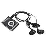 Bewinner 8 GB MP3 -Player Zum Schwimmen und Laufen, IPX8 wasserdichte Unterwassermusik Player, Multifunktional Clip MP3 mit Kopfhörer (Black)