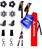 ATACAMA Wanderstöcke Teleskop aus Aluminium - Nordic Walking Stöcke Damen und Herren - Nordic Walking Stöcke verstellbar Gummipuffer - Trekkingstöcke Wanderstöcken verstellbar Wanderstock Ultraleicht