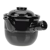 Mikinona Chinesischer Kochtopf Keramik Kasserolle Vielseitig Einsetzbar für Tee für Gas und Elektroherde Hitzebeständig Langlebig und Farbe Zufällig Zufällige Farbe