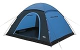 High Peak Kuppelzelt Monodome XL, Campingzelt für 4 Personen, Igluzelt, Festivalzelt mit Wannenboden, 1500mm wasserdicht, Freistehend, Hochentlüftung, Moskitoschutz, blau/grau