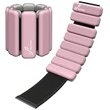 Sportneer Tragbare Gewichtsmanschetten – 2er-Set (Jeweils 0,5 kg & 1 kg) für Damen und Herren, Knöchelgewicht Set für Yoga, Tanz, Aerobic, Laufen, Gehen (Rosa)