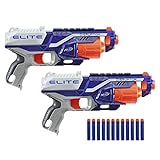 Nerf Elite Disruptor 2er-Pack – 2 Disruptor Blaster, 12 Nerf Elite Darts – 6-Dart Rotationstrommel, Schnellfeuer