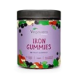 Eisen Gummibärchen | 90 Stück | 97% Fruchtanteil | Für Kinder und Erwachsene | Frei von Zusatzstoffen und Süßungsmitteln | Natürlich | Alternative zu Eisentabletten | Laborgeprüft & Vegan | Vegavero®