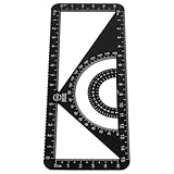 Healifty Lineal Satz aus Aluminiumlegierung Dreieck und Winkelmesser Präzise Messwerkzeuge mit Abriebfester Skala Leicht und Tragbar für Schule und Büro