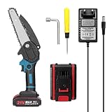 ACAGALA 6 Zoll Akku-Kettensäge 21V | Einhand-Baumsäge mit Bürstenmotor für Garten & Obstbäume | Tragbare Holzschneidemaschine