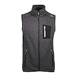CMP - Herren-Knit-Tech-Weste, Schwarzer Gletscher, 54